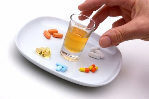 Tablets and alcohol after removing the gallbladder